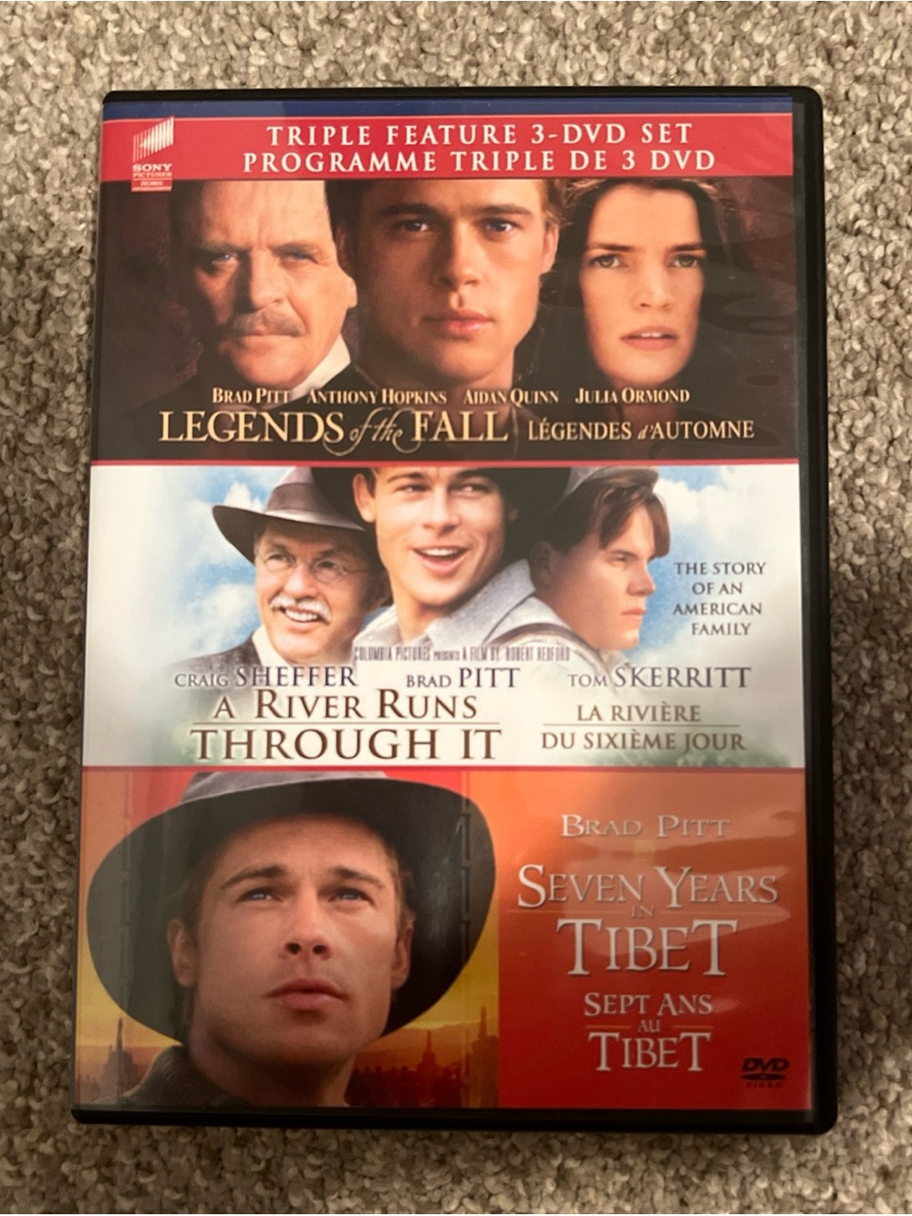 Brad Pitt Triple Feature DVD Set